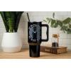 imageSilver Buffalo Star Wars Featuring Chewbacca Yoda R2D2 C3PO Princess Leia Han Solo and Luke Skywalker Stainless Steel Tumbler with Handle and Straw Fits in Standard Cup Holder 40 OuncesOn Wednesdays We Wear Black