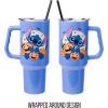 imageSilver Buffalo Star Wars Featuring Chewbacca Yoda R2D2 C3PO Princess Leia Han Solo and Luke Skywalker Stainless Steel Tumbler with Handle and Straw Fits in Standard Cup Holder 40 OuncesLilo and Stitch JackOLantern