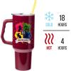 imageSilver Buffalo Star Wars Featuring Chewbacca Yoda R2D2 C3PO Princess Leia Han Solo and Luke Skywalker Stainless Steel Tumbler with Handle and Straw Fits in Standard Cup Holder 40 OuncesHarry Potter Hogwarts House Crest