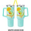imageSilver Buffalo Star Wars Featuring Chewbacca Yoda R2D2 C3PO Princess Leia Han Solo and Luke Skywalker Stainless Steel Tumbler with Handle and Straw Fits in Standard Cup Holder 40 OuncesWinnie the Pooh Retro Dreamy Days