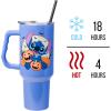 imageSilver Buffalo Star Wars Featuring Chewbacca Yoda R2D2 C3PO Princess Leia Han Solo and Luke Skywalker Stainless Steel Tumbler with Handle and Straw Fits in Standard Cup Holder 40 OuncesLilo and Stitch JackOLantern