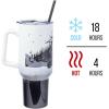 imageSilver Buffalo Star Wars Featuring Chewbacca Yoda R2D2 C3PO Princess Leia Han Solo and Luke Skywalker Stainless Steel Tumbler with Handle and Straw Fits in Standard Cup Holder 40 OuncesNightmare Before Christmas Hill and Moon Scene