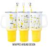 imageSilver Buffalo Star Wars Featuring Chewbacca Yoda R2D2 C3PO Princess Leia Han Solo and Luke Skywalker Stainless Steel Tumbler with Handle and Straw Fits in Standard Cup Holder 40 OuncesPeanuts