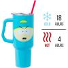 imageSilver Buffalo Star Wars Featuring Chewbacca Yoda R2D2 C3PO Princess Leia Han Solo and Luke Skywalker Stainless Steel Tumbler with Handle and Straw Fits in Standard Cup Holder 40 OuncesSouth Park Cartman