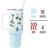 imageSilver Buffalo Star Wars Featuring Chewbacca Yoda R2D2 C3PO Princess Leia Han Solo and Luke Skywalker Stainless Steel Tumbler with Handle and Straw Fits in Standard Cup Holder 40 OuncesLilo and Stitch Palm Tree Island Sketches