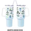 imageSilver Buffalo Star Wars Featuring Chewbacca Yoda R2D2 C3PO Princess Leia Han Solo and Luke Skywalker Stainless Steel Tumbler with Handle and Straw Fits in Standard Cup Holder 40 OuncesLilo and Stitch Palm Tree Island Sketches