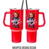 imageSilver Buffalo Star Wars Featuring Chewbacca Yoda R2D2 C3PO Princess Leia Han Solo and Luke Skywalker Stainless Steel Tumbler with Handle and Straw Fits in Standard Cup Holder 40 OuncesChucky Wanna Play