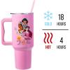 imageSilver Buffalo Star Wars Featuring Chewbacca Yoda R2D2 C3PO Princess Leia Han Solo and Luke Skywalker Stainless Steel Tumbler with Handle and Straw Fits in Standard Cup Holder 40 OuncesDisney Princesses