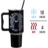 imageSilver Buffalo Star Wars Featuring Chewbacca Yoda R2D2 C3PO Princess Leia Han Solo and Luke Skywalker Stainless Steel Tumbler with Handle and Straw Fits in Standard Cup Holder 40 OuncesOn Wednesdays We Wear Black