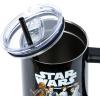 imageSilver Buffalo Star Wars Featuring Chewbacca Yoda R2D2 C3PO Princess Leia Han Solo and Luke Skywalker Stainless Steel Tumbler with Handle and Straw Fits in Standard Cup Holder 40 OuncesStar Wars Original Trilogy