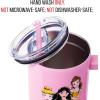 imageSilver Buffalo Star Wars Featuring Chewbacca Yoda R2D2 C3PO Princess Leia Han Solo and Luke Skywalker Stainless Steel Tumbler with Handle and Straw Fits in Standard Cup Holder 40 OuncesDisney Princesses