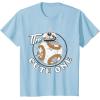 imageStar Wars BB8 The Cute One Graphic TShirt Z1 TShirtBaby Blue