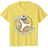 imageStar Wars BB8 The Cute One Graphic TShirt Z1 TShirtLemon Yellow