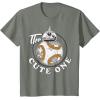 imageStar Wars BB8 The Cute One Graphic TShirt Z1 TShirtOlive Heather