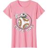 imageStar Wars BB8 The Cute One Graphic TShirt Z1 TShirtPink
