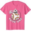 imageStar Wars BB8 The Cute One Graphic TShirt Z1 TShirtPink Heather