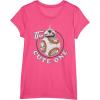 imageStar Wars BB8 The Cute One Graphic TShirt Z1 TShirtPink Heather