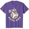 imageStar Wars BB8 The Cute One Graphic TShirt Z1 TShirtPurple Heather