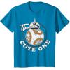 imageStar Wars BB8 The Cute One Graphic TShirt Z1 TShirtSapphire Blue