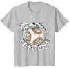 imageStar Wars BB8 The Cute One Graphic TShirt Z1 TShirtSilver Grey