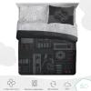 imageStar Wars Dark Side Darth Vader Tech Queen Bed Set  7 Piece 100 Organic Cotton Bedding with Duvet Cover and Sheets  GOTS ampamp OekoTEX CertifiedBlack  Star Wars