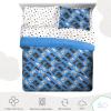 imageStar Wars Dark Side Darth Vader Tech Queen Bed Set  7 Piece 100 Organic Cotton Bedding with Duvet Cover and Sheets  GOTS ampamp OekoTEX CertifiedBlue  Gamer