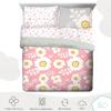 imageStar Wars Dark Side Darth Vader Tech Queen Bed Set  7 Piece 100 Organic Cotton Bedding with Duvet Cover and Sheets  GOTS ampamp OekoTEX CertifiedPink  Floral