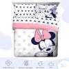 imageStar Wars Dark Side Darth Vader Tech Queen Bed Set  7 Piece 100 Organic Cotton Bedding with Duvet Cover and Sheets  GOTS ampamp OekoTEX CertifiedWhite  Minnie Mouse