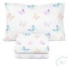 imageStar Wars Dark Side Darth Vader Tech Twin Sheet Set  3 Piece 100 Organic Cotton Sheets with Pillow Cover  GOTS ampamp OekoTEX CertifiedWhite  Ombre Butterflies