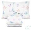 imageStar Wars Dark Side Darth Vader Tech Twin Sheet Set  3 Piece 100 Organic Cotton Sheets with Pillow Cover  GOTS ampamp OekoTEX CertifiedWhite  Ombre Butterflies