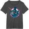 imageStar Wars Dark Side Darth Vader Villains of the Galaxy Vivid TShirtDark Heather Grey