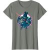 imageStar Wars Dark Side Darth Vader Villains of the Galaxy Vivid TShirtOlive Heather