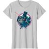 imageStar Wars Dark Side Darth Vader Villains of the Galaxy Vivid TShirtSilver Grey