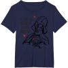 imageStar Wars Darth Vader Broken Hearts AntiValentines Day TShirtNavy Blue
