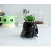 imageStar Wars Darth Vader Helmet 3Inch Ceramic Mini Planter with Artificial Succulent  Small Flower Pot Faux Indoor Plants For Desk Shelf Home Decor Trinket Tray  Movie Gifts and Collectibles