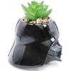 imageStar Wars Darth Vader Helmet 3Inch Ceramic Mini Planter with Artificial Succulent  Small Flower Pot Faux Indoor Plants For Desk Shelf Home Decor Trinket Tray  Movie Gifts and Collectibles