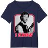imageStar Wars Han Solo I Know Valentines Day TShirtNavy Blue