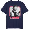 imageStar Wars Han Solo I Know Valentines Day TShirtNavy Blue