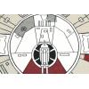 imageStar Wars Han Solos Millennium Falcon Large Area Rug Decor  Indoor Floor Rug Mat  Rugs for Living Room Bedroom Kids Room Playroom  79 x 104 Inches