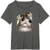 imageStar Wars Last Jedi Porgs Big Eyes Cute Graphic TShirt TShirtAsphalt Grey