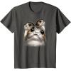 imageStar Wars Last Jedi Porgs Big Eyes Cute Graphic TShirt TShirtAsphalt Grey