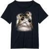 imageStar Wars Last Jedi Porgs Big Eyes Cute Graphic TShirt TShirtBlack