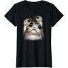 imageStar Wars Last Jedi Porgs Big Eyes Cute Graphic TShirt TShirtBlack
