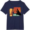 imageStar Wars ObiWan Kenobi Darth Vader Duel Cartoon TShirtNavy Blue