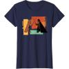 imageStar Wars ObiWan Kenobi Darth Vader Duel Cartoon TShirtNavy Blue