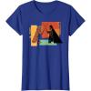 imageStar Wars ObiWan Kenobi Darth Vader Duel Cartoon TShirtRoyal Blue