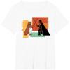imageStar Wars ObiWan Kenobi Darth Vader Duel Cartoon TShirtWhite