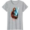 imageStar Wars ObiWan Kenobi Lightsaber TShirtHeather Grey