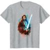 imageStar Wars ObiWan Kenobi Lightsaber TShirtHeather Grey