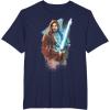 imageStar Wars ObiWan Kenobi Lightsaber TShirtNavy Blue